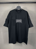 Men T-shirts LOGO destruction print short-sleeved T-shirt loose casual