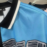 Mixed Emotion T-Shirt polo shirt lapel mesh casual loose short sleeves