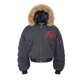 Unisex Down Jacket Men's Winter Camo Fur Collar Padded Jacket