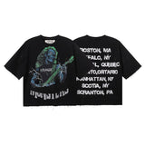 Bkys american hot diamond washed pure cotton t-shirt g direct injection hip hop printing
