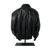 Unisex Down Jacket Vintage Old Money Wind Thickened Leather Jacket