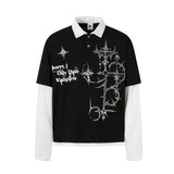 Unisex long-sleeved shirt men's autum lapel