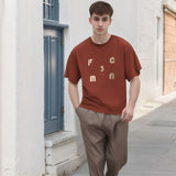 Men T Shirts Vintage Letter Print Short Sleeve