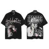 Men's t-shirt short sleeve hot diamond printing g pure cotton hip hop street printing