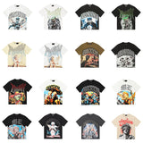 Men's t-shirt with rhinestone print, 100% cotton, american vintage style