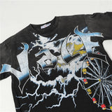 Men's t-shirt with rhinestone print, 100% cotton print