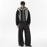 Unisex Down Jacket Winter Men's Fleece Collar Warm Padded Jacket