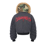 Unisex Down Jacket Men's Winter Camo Fur Collar Padded Jacket