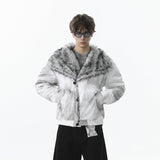 Unisex Down Jacket Men's Winter Vintage Fur Collar Jacket
