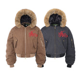 Unisex Down Jacket Men's Winter Camo Fur Collar Padded Jacket