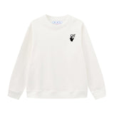 Off OW White Sweatshirt Oil painting of a girl playing the piano