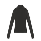 Unisex long-sleeved shirt high collar dark gridsprinting