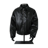 Unisex Down Jacket Men's Vintage Leather Jacket Cotton Jacket