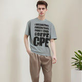 Men T Shirts Vintage Letter Print Short Sleeve