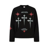 Unisex long-sleeved shirt autum dark cross