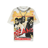 Men's t-shirt with rhinestone print, 100% cotton print