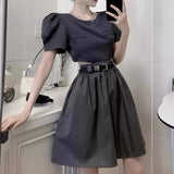 Women Dresses Summer Short Sleeve Hollow Slim Fit Waist-Baring Dress