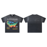Valley men's t-shirt - short sleeve, washed print, 100% cotton streetwear