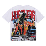 Life hustlers hot diamond pure cotton t-shirt g direct injection american printing