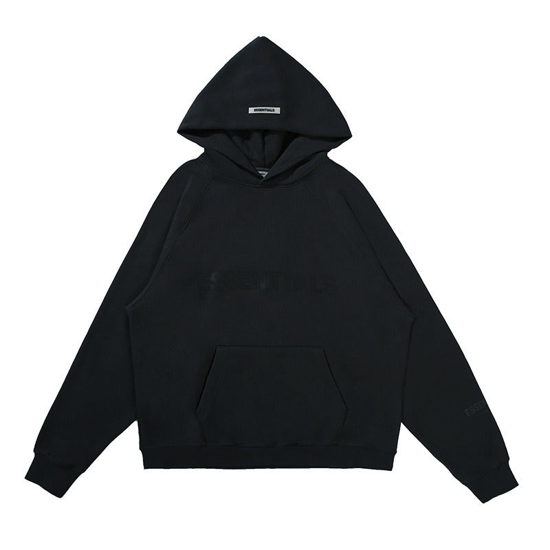 Hip-hop hoodie fall and winter american street fashion ess chest rubberized letter loose terry pullover hooded sweatshirt