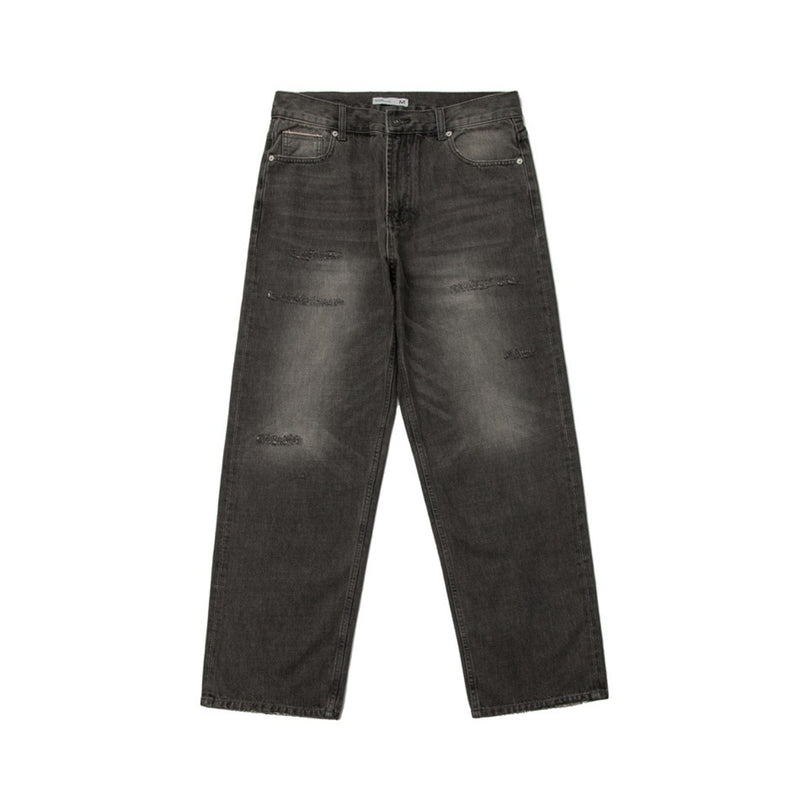 Unisex Jeans Vintage Loose Straight Black Jeans