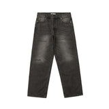 Unisex Jeans Vintage Loose Straight Black Jeans