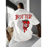 Manfinity Men's Drop Shoulder T-Shirt With Letter