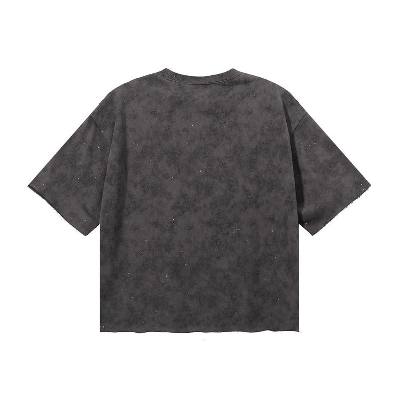 Bkys hot diamond retro printed pure cotton t-shirt g