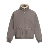 Unisex Down Jacket Men's Winter Fur Collar Padded Jacket