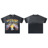 Valley men's t-shirt - short sleeve, washed print, 100% cotton streetwear