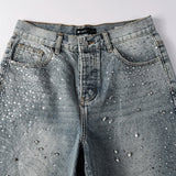 Purple Brand Denim Shorts rhinestone