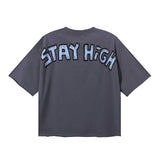 Bkys hot diamond washed pure cotton hip hop printed t-shirt g