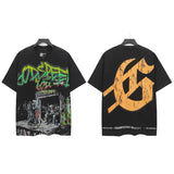Godspeed men's short-sleeve t-shirt - washed print, hotfix rhinestone detail, streetwear style