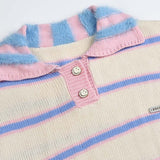 Unisex Sweatshirt Autumn College Style Striped Sweater