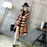 Women Coat Autumn and Winter Women's Lapel Slim-Fit Long