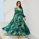 Jungle Print Maxi Dress Spring Summer Women's Wear Dress Maxi Dress