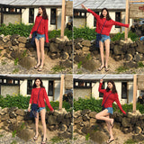 Women Long Sleeve Shirt Women's Casual Loose Long Sleeve T-shirt Bottoming Shirt