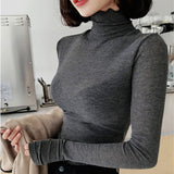 Women Long Sleeve Shirt Slim Fit Long-Sleeved T-shirt Bottoming Shirt Women's Fashion