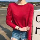 Women Long Sleeve Shirt Women's Casual Loose Long Sleeve T-shirt Bottoming Shirt