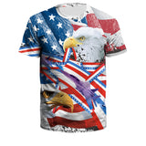National Flag Day T Shirts Independence Day Printed Men's and Women's Loose Couple T-shirt