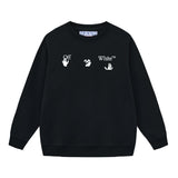 Off OW White Sweatshirt BLAKC dissolved water droplets