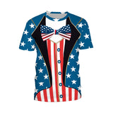 National Flag Day T Shirts Independence Day Printed Men's and Women's Loose Couple T-shirt