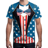 National Flag Day T Shirts Independence Day Printed Men's and Women's Loose Couple T-shirt