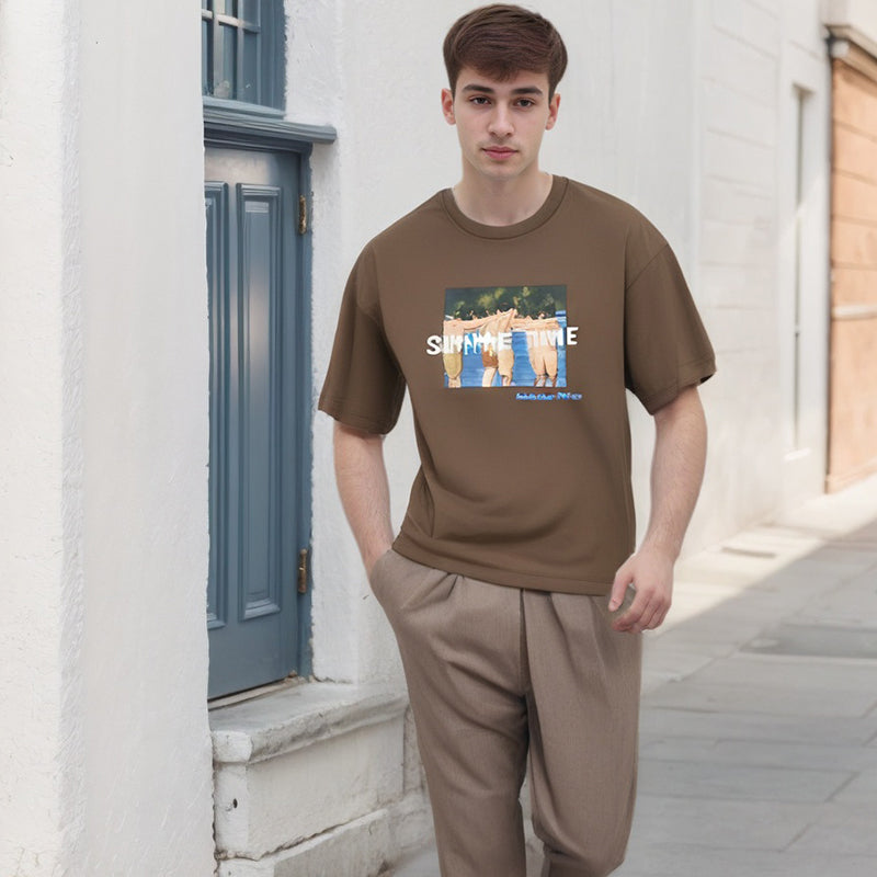 Men's T-shirt Printed Short-Sleeved T-shirt