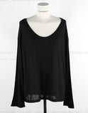 Women Long Sleeve Shirt Women's Autumn and Winter Loose round Neck Upper Clothes Long Sleeves T-shirt