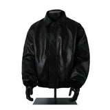 Unisex Down Jacket Vintage Leather Jacket Padded Men