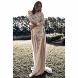 Slutty Wedding Dress Spring round Neck Long Sleeve Printing