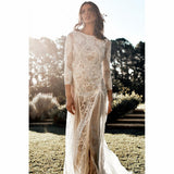 Slutty Wedding Dress Spring round Neck Long Sleeve Printing