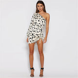 Women Desses Long Sleeve Pleating Slim Print Dress Skirt