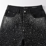 Purple Brand Denim Shorts Rhinestones